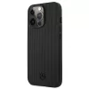 Mercedes-Benz MEHCP13LMBLBK iPhone 13 Pro /13 6,1 palca čierne pevné puzdro koža Meshed Metal Logo