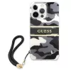 Guess GUHCP13LKCABBK pevné puzdro pre iPhone 13 Pro / 13 6,1 palca čierne Camo Strap Collection
