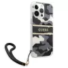Guess GUHCP13LKCABBK pevné puzdro pre iPhone 13 Pro / 13 6,1 palca čierne Camo Strap Collection