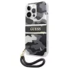 Guess GUHCP13XKCABBK pevné puzdro pre iPhone 13 Pro Max Camo Strap Collection čierne