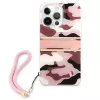 Guess Camo Strap Collection pevné puzdro pre Apple iPhone 13 Pro / iPhone 13, ružové