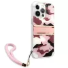 Guess Camo Strap Collection pevné puzdro pre Apple iPhone 13 Pro / iPhone 13, ružové