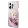 Guess GUHCP13XLG4GPI pevné puzdro pre Apple iPhone 13 Pro Max 6,7 palca ružové Liquid Glitter 4G Big