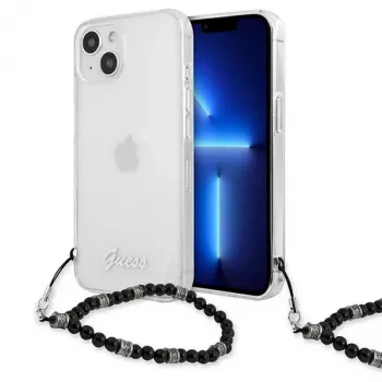 Guess GUHCP13MKPSBK iPhone 13 / 14 / 15 6,1 palca priehľadné pevné puzdro Black Pearl
