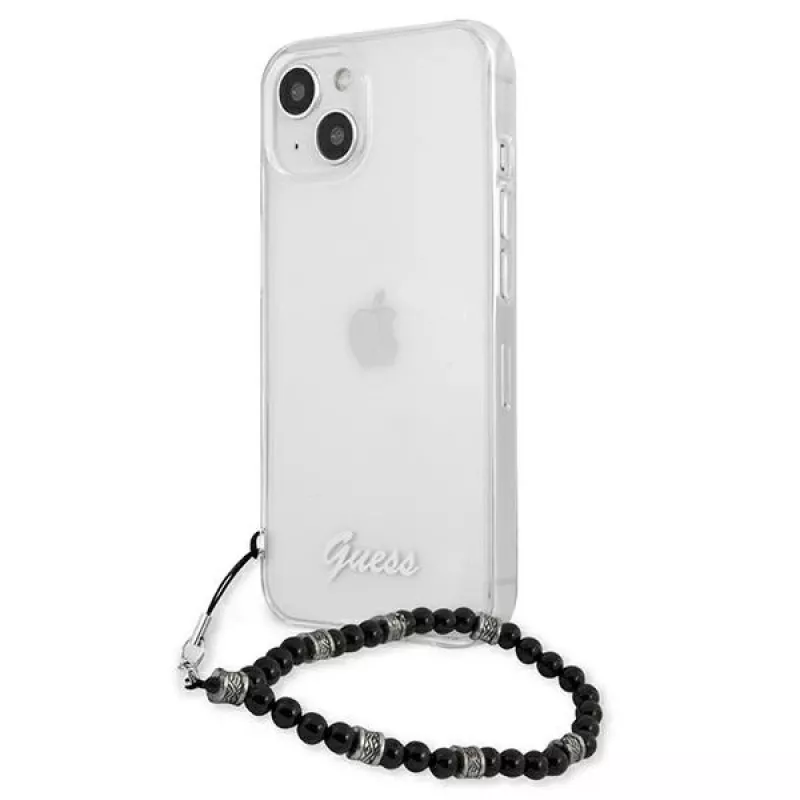 Guess GUHCP13MKPSBK iPhone 13 / 14 / 15 6,1 palca priehľadné pevné puzdro Black Pearl