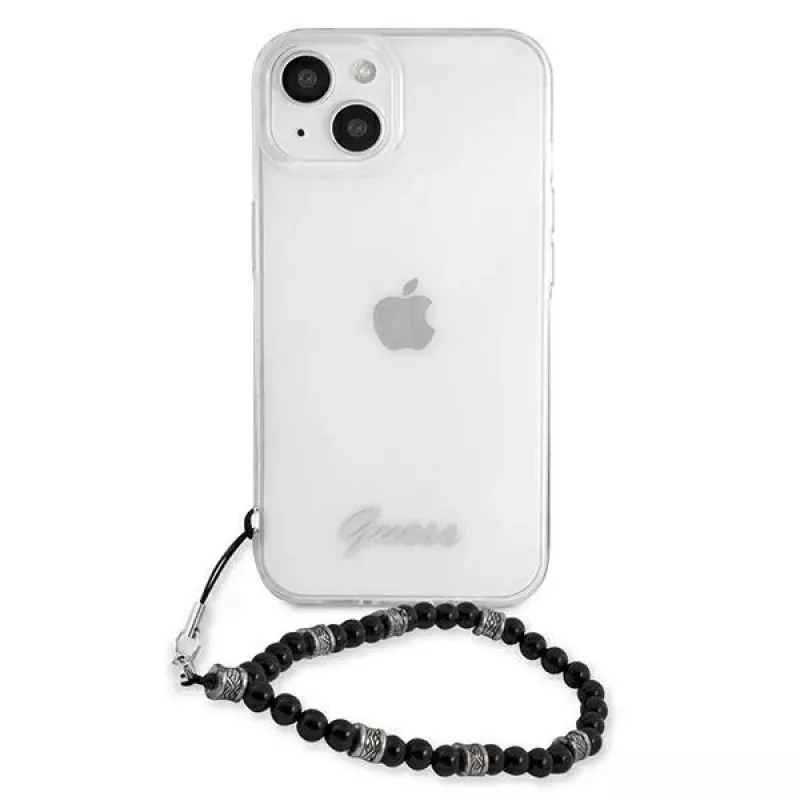 Guess GUHCP13MKPSBK iPhone 13 / 14 / 15 6,1 palca priehľadné pevné puzdro Black Pearl