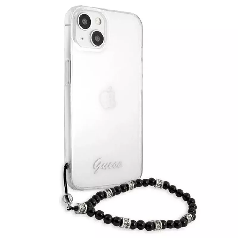 Guess GUHCP13MKPSBK iPhone 13 / 14 / 15 6,1 palca priehľadné pevné puzdro Black Pearl