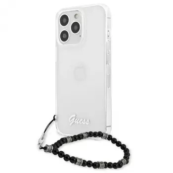 Guess GUHCP13XKPSBK iPhone 13 Pro Max 6,7 palca priehľadné pevné puzdro Black Pearl