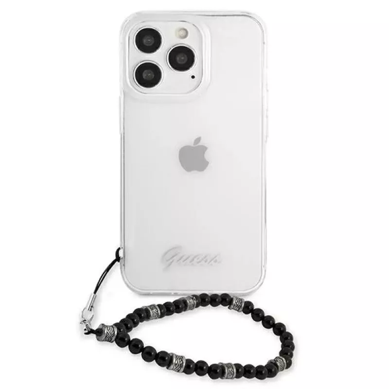 Guess GUHCP13XKPSBK iPhone 13 Pro Max 6,7 palca priehľadné pevné puzdro Black Pearl