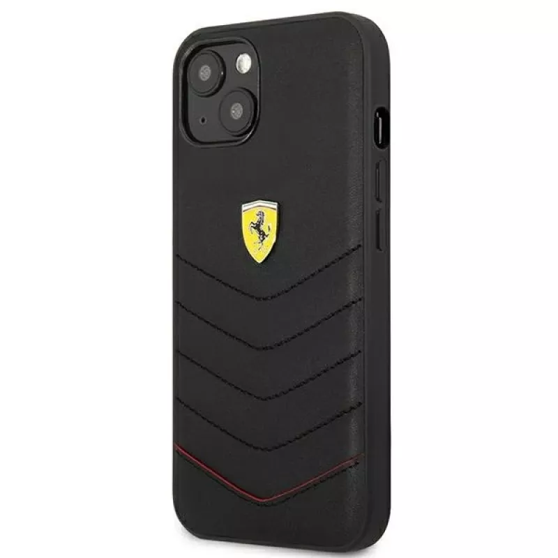 Ferrari FEHCP13SRQUK iPhone 13 Mini 5,4 palca čierne pevné puzdro Off Track Quilted