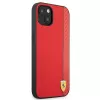 Ferrari On Track Carbon Stripe pevné puzdro pre Apple iPhone 13 mini 5,4 palca červené