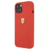 Ferrari FESSIHCP13SRE silikónové pevné puzdro pre Apple iPhone 13 mini 5,4 palca červené