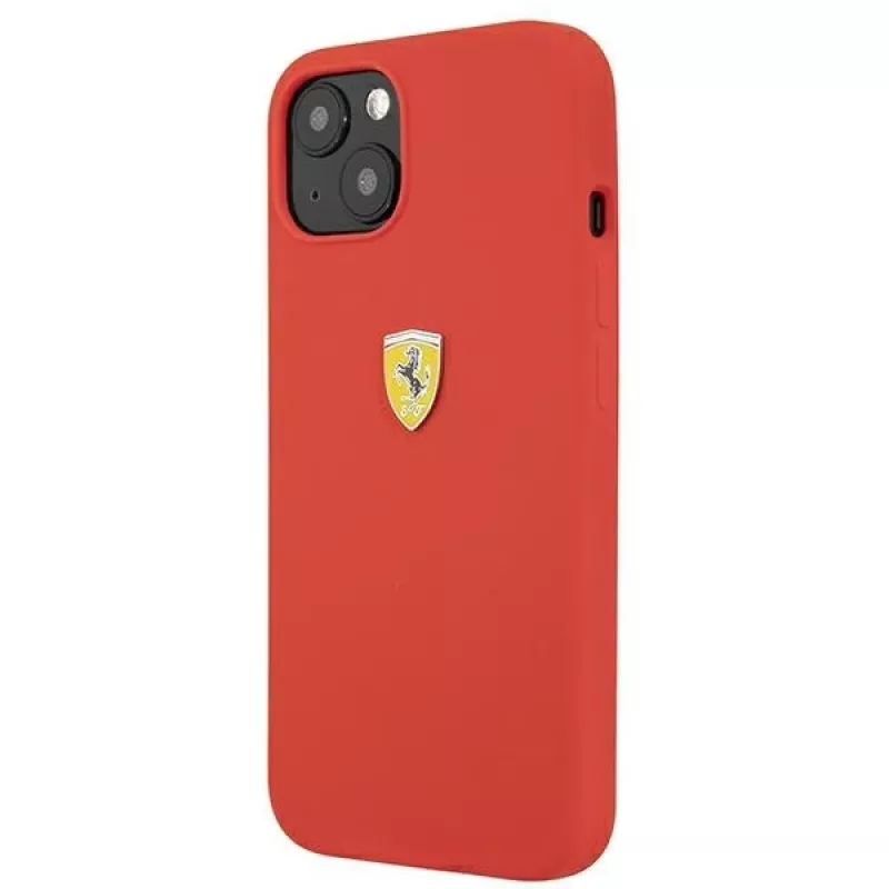 Ferrari FESSIHCP13SRE silikónové pevné puzdro pre Apple iPhone 13 mini 5,4 palca červené