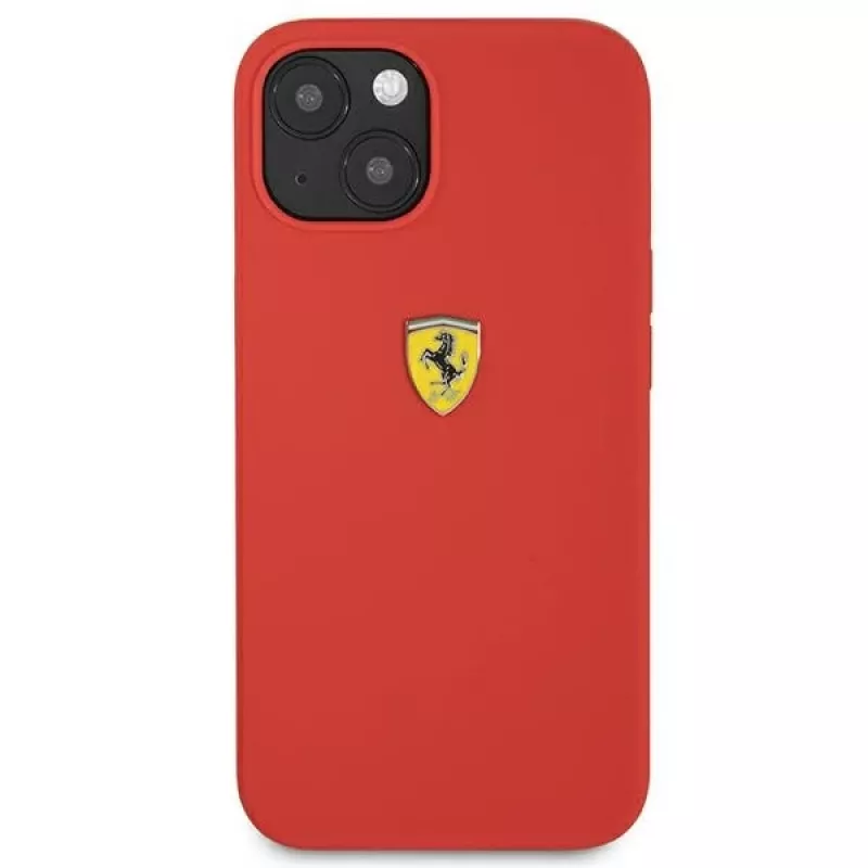 Ferrari FESSIHCP13SRE silikónové pevné puzdro pre Apple iPhone 13 mini 5,4 palca červené