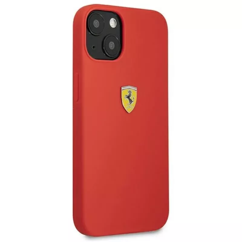 Ferrari FESSIHCP13SRE silikónové pevné puzdro pre Apple iPhone 13 mini 5,4 palca červené