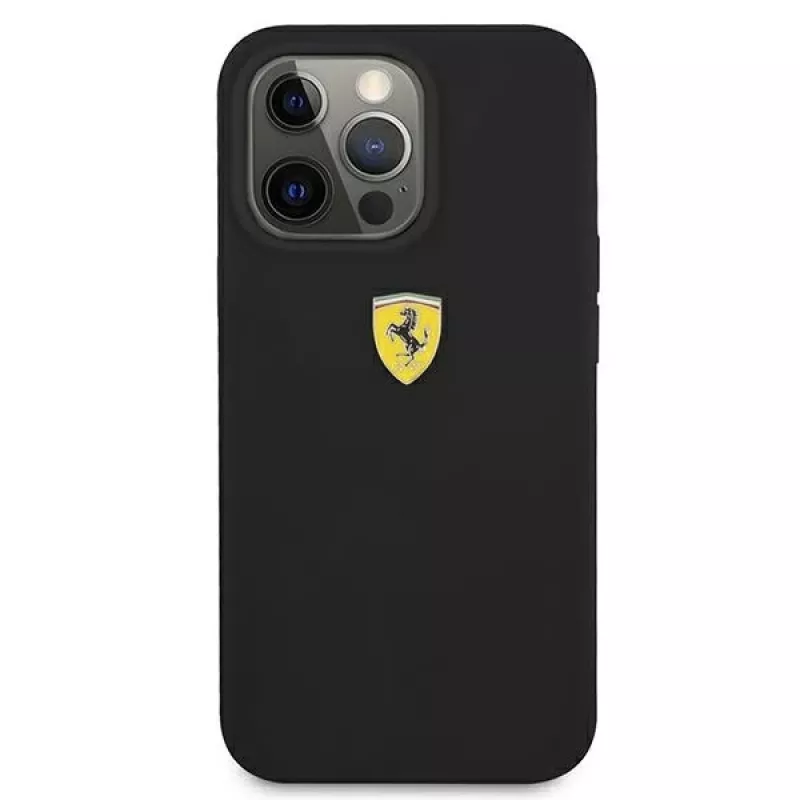 Ferrari FESSI pevné puzdro silikónové pre iPhone 13 Pro Max 6,7 palca čierne