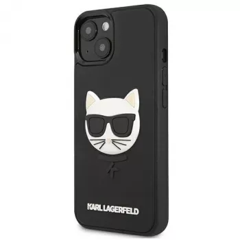 Karl Lagerfeld KLHCP13SCH3DBK pevné puzdro pre Apple iPhone 13 Mini 5,4 palca čierne 3D gumové Choupette