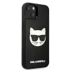Karl Lagerfeld KLHCP13SCH3DBK pevné puzdro pre Apple iPhone 13 Mini 5,4 palca čierne 3D gumové Choupette