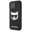 Karl Lagerfeld KLHCP13LCH3DBK pevné puzdro 3D Rubber Choupette pre iPhone 13 Pro / 13 6,1 palca čierne