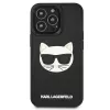 Karl Lagerfeld KLHCP13LCH3DBK pevné puzdro 3D Rubber Choupette pre iPhone 13 Pro / 13 6,1 palca čierne
