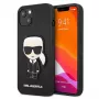 Karl Lagerfeld KLHCP13SOKPK iPhone 13 Mini 5,4 palca čierne pevné puzdro Saffiano Ikonik Karl Patch