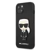 Karl Lagerfeld KLHCP13SOKPK iPhone 13 Mini 5,4 palca čierne pevné puzdro Saffiano Ikonik Karl Patch