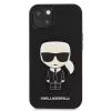 Karl Lagerfeld KLHCP13SOKPK iPhone 13 Mini 5,4 palca čierne pevné puzdro Saffiano Ikonik Karl Patch
