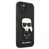 Karl Lagerfeld KLHCP13SOKPK iPhone 13 Mini 5,4 palca čierne pevné puzdro Saffiano Ikonik Karl Patch