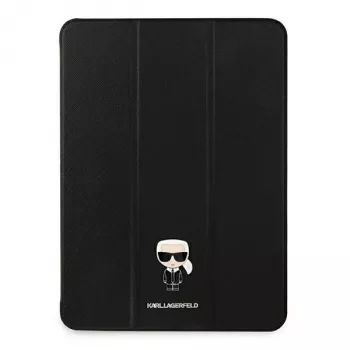 Karl Lagerfeld KLFC11OKMK puzdro s klopou pre iPad Pro 11 palcov (2021) - čierne Saffiano Karl Iconic