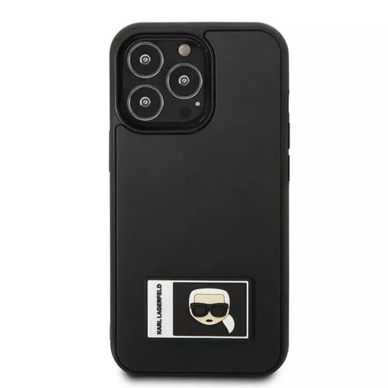 Karl Lagerfeld KLHCP13X3DKPK Ikonik Patch pevné puzdro pre iPhone 13 Pro Max 6,7 palca čierne
