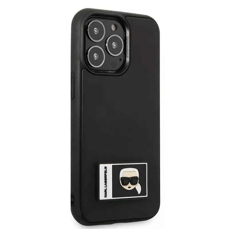 Karl Lagerfeld KLHCP13X3DKPK Ikonik Patch pevné puzdro pre iPhone 13 Pro Max 6,7 palca čierne