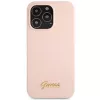Guess Silicone Script Gold Logo pevné puzdro pre Apple iPhone 13 Pro Max 6,7 palca - svetloružové
