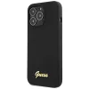 Guess GUHCP13XLSLMGBK iPhone 13 Pro Max 6,7 palca čierne silikónové puzdro so zlatým Script logom