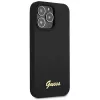 Guess GUHCP13XLSLMGBK iPhone 13 Pro Max 6,7 palca čierne silikónové puzdro so zlatým Script logom