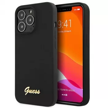 Guess GUHMP13XLSLMGBK silikónové pevné puzdro pre Apple iPhone 13 Pro Max 6,7