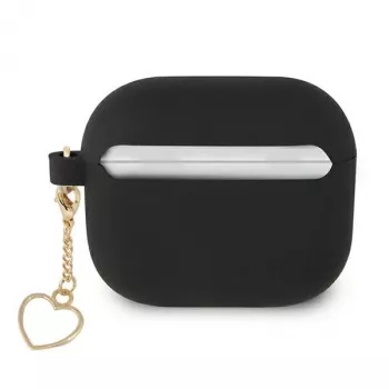 Guess GUA3LSCHSK AirPods 3 silikónové puzdro čierne Charm Heart Collection