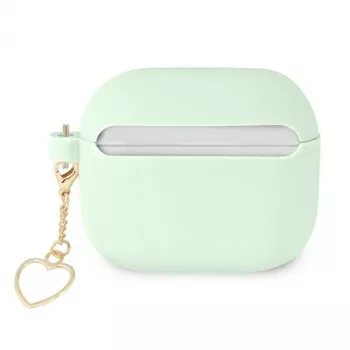 Guess GUA3LSCHSN puzdro na AirPods 3 zelené silikón Charm Heart Collection