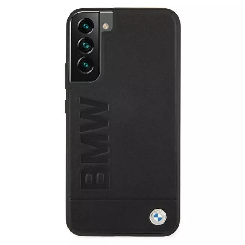 BMW pevné puzdro pre Samsung Galaxy S22+ čierne Signature Logo Imprint