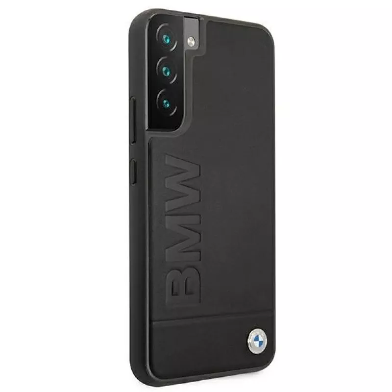 BMW pevné puzdro pre Samsung Galaxy S22+ čierne Signature Logo Imprint