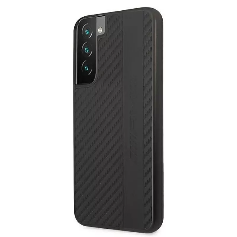 AMG AMHCS22MBLSCA pevné puzdro pre Samsung Galaxy S22+ Carbon Stripe & Embossed čierne