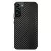 AMG AMHCS22MBLSCA pevné puzdro pre Samsung Galaxy S22+ Carbon Stripe & Embossed čierne