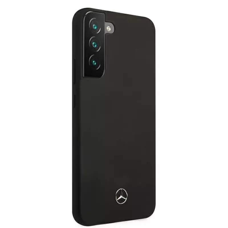 Mercedes-Benz MEHCS22MSILBK silikónové pevné puzdro pre Samsung Galaxy S22+ (SM-S906) - čierne