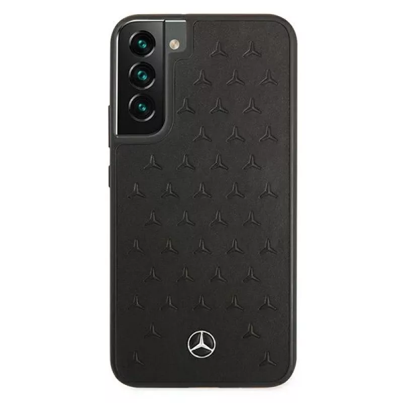 Mercedes-Benz MEHCS22MPSQBK pevné puzdro S22+ z kože Stars Pattern čierne