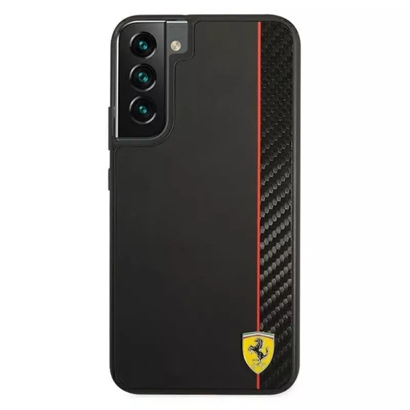 Ferrari FESAXHCS22MBK S22+ S906 čierne pevné puzdro On Track Carbon Stripe