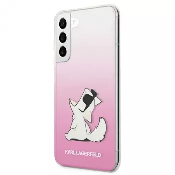 Karl Lagerfeld KLHCS22MCFNRCPI pevné puzdro pre Samsung Galaxy S22+ / S906 - ružová Choupette Eat