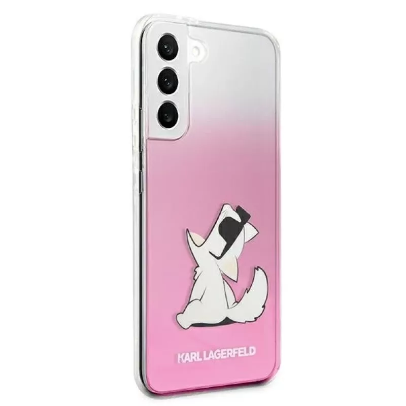 Karl Lagerfeld KLHCS22MCFNRCPI pevné puzdro pre Samsung Galaxy S22+ / S906 - ružová Choupette Eat