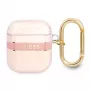 Guess GUA2HHTSP Strap Collection ochranné puzdro pre Apple AirPods 1/2 - ružové