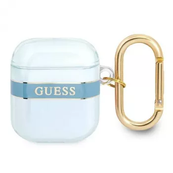 Guess GUA2HHTSB AirPods 1/2 puzdro modré Strap Collection