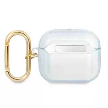 Guess GUA3HHTSB ochranné puzdro Strap Collection pre Apple AirPods 3. generácie - modrá