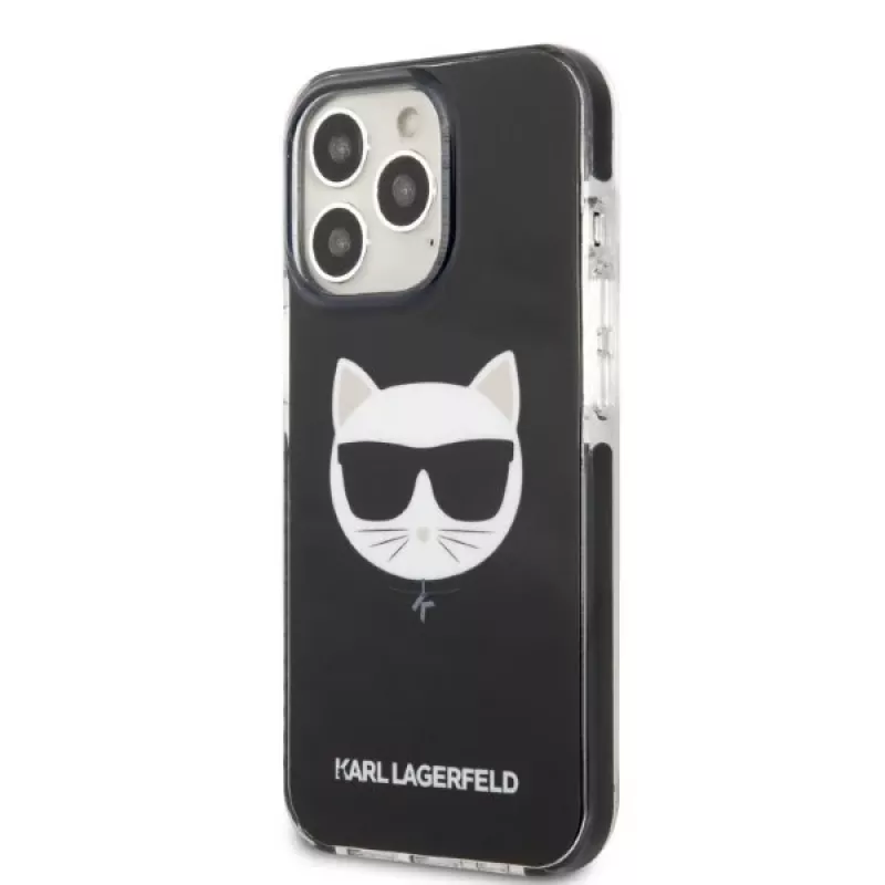 Karl Lagerfeld KLHCP13LTPECK iPhone 13 Pro / 13 6.1 pevné puzdro čierne Choupette Head